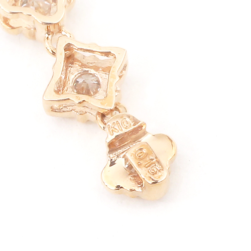 日本製 10金ピンクゴールド ダイヤモンド 0.15ct スリーストーン 2way ペンダント 5165-PG16