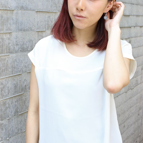 ベネチアンガラス SV925 ピアス ブルースカイ フック式 イタリア製　5209-BP16