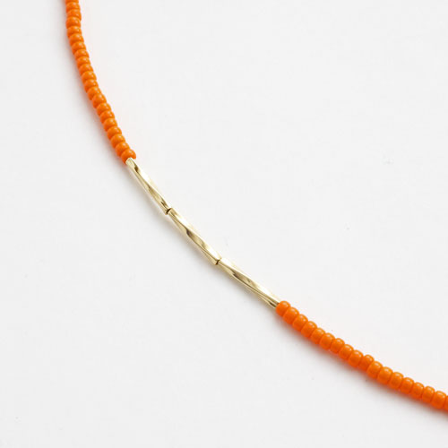 送料無料】【日本製】真鍮 アンクレット/足首/チェーン ガラスビーズ