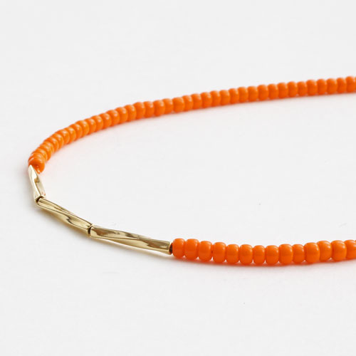 送料無料】【日本製】真鍮 アンクレット/足首/チェーン ガラスビーズ