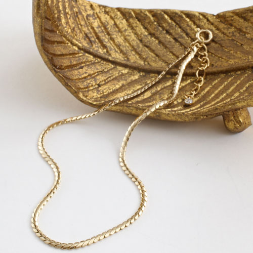 真鍮 アンクレット デザインチェーン　5227-AL16