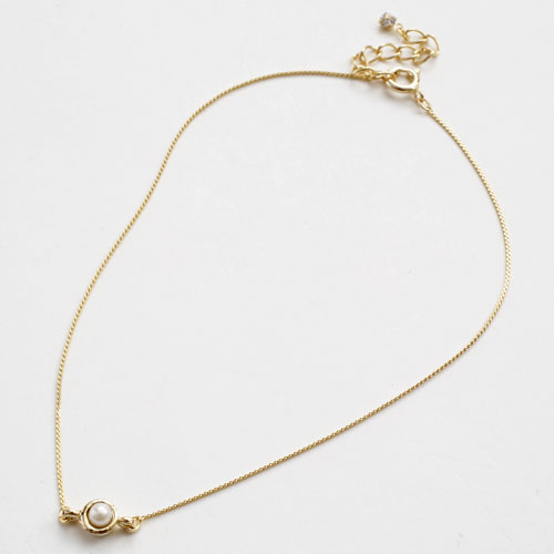 真鍮 アンクレット イミテーションパール　5229-AL16