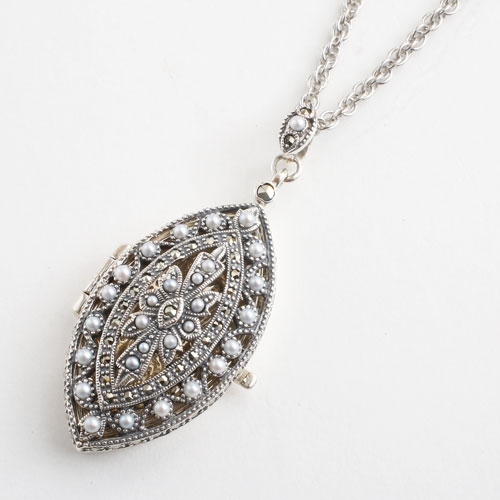 送料無料】【日本製】ロケットペンダント/写真入れ シルバー/SV925  