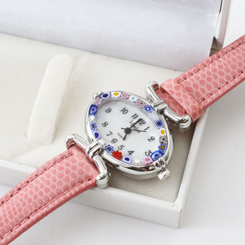 送料無料】【イタリア製】ベネチアンガラス/ベネチアングラス 腕時計