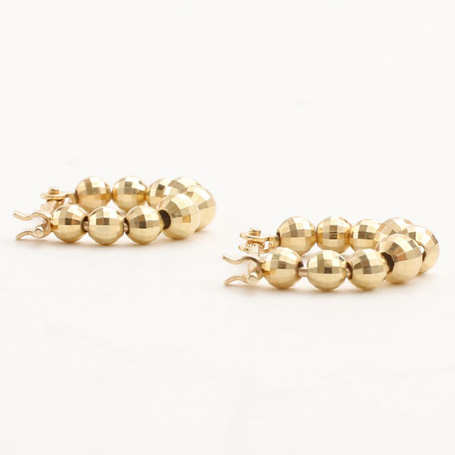 K10 ピアス ミラクルカット ミラーボール フープピアス　5340-UK17