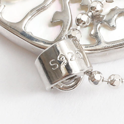 シルバー ペンダント ツリーオブライフ カットボールチェーン付き SV925　5383-PG16