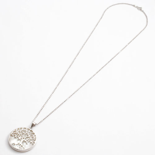 シルバー ペンダント ツリーオブライフ カットボールチェーン付き SV925　5383-PG16