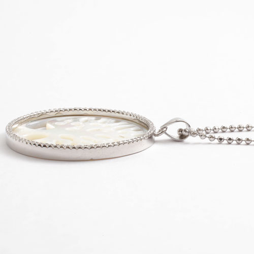 シルバー ペンダント ツリーオブライフ カットボールチェーン付き SV925　5386-PG16