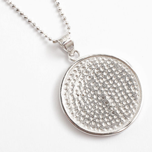 シルバー ペンダント ツリーオブライフ ジルコニア カットボールチェーン付き SV925　5387-PG16