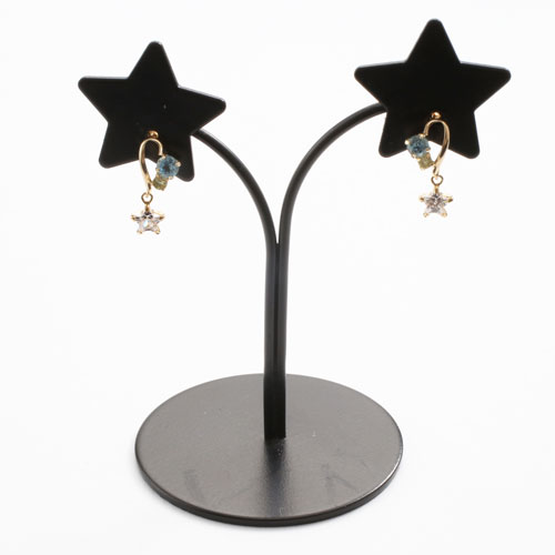 10金 スターモチーフ 天然石 ピアス　5400-PG17