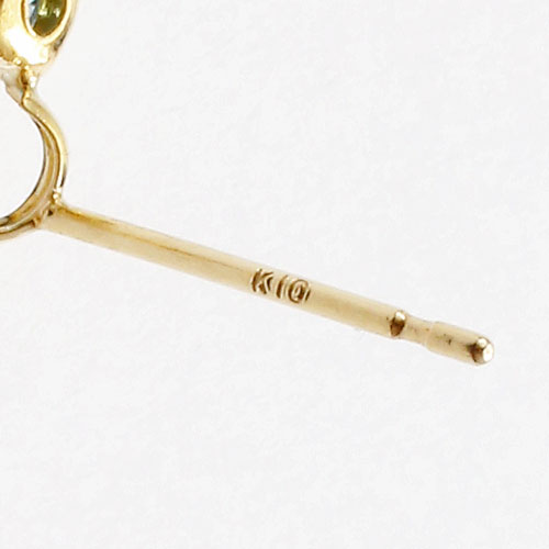 10金 スターモチーフ 天然石 ピアス　5400-PG17