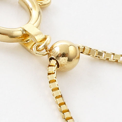 18金 ベネチアン アジャスター フリーサイズ 7cm 0.8ｇ K18 刻印　5419-NG16