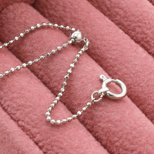プラチナ カットボール アジャスター フリーサイズ 10cm 0.8ｇ Pt850 刻印　5424-NP16