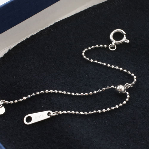 プラチナ カットボール アジャスター フリーサイズ 10cm 0.8ｇ Pt850 刻印　5424-NP16