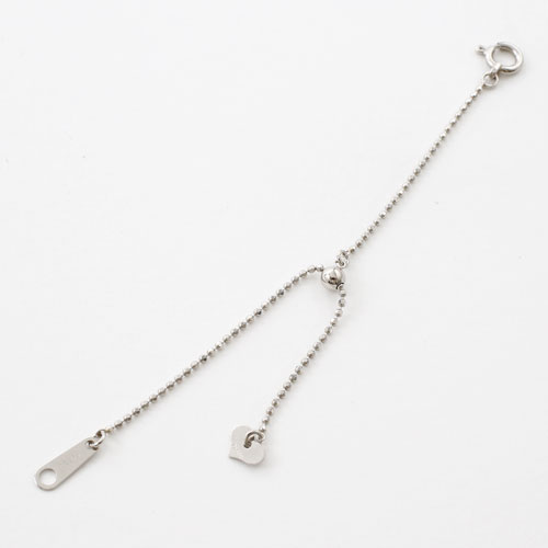 プラチナ カットボール アジャスター フリーサイズ 10cm 0.8ｇ Pt850 刻印　5424-NP16