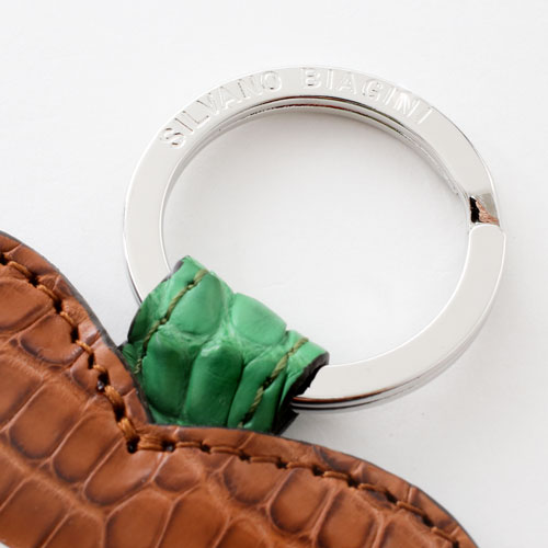 イタリア製 レザー キーホルダー トライカラー　5491-SB17