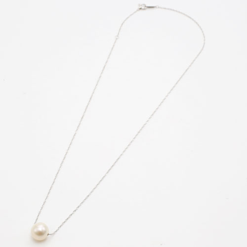 訳あり あこや真珠 パール ペンダント ネックレス pt850 42cm 5552-NM10