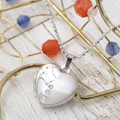 ドイツ製 MERZ ロケットペンダント シルバー SV925 ハート キュービックジルコニア ペンダント ネックレス  5645-LS20