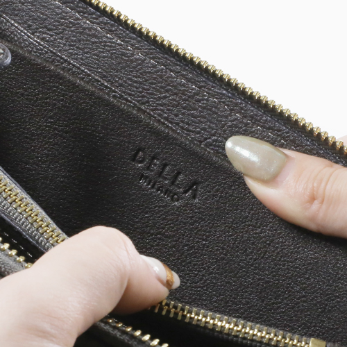 レザー 本革 Della 長財布 ウォレット グレー 男女兼用 5650-TO21