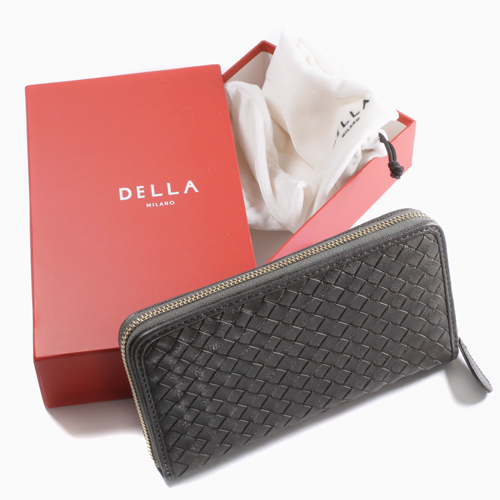 レザー 本革 Della 長財布 ウォレット グレー 男女兼用 5650-TO21