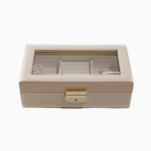 ジュエリーケース アクセサリー入れ 窓付き ベージュ 5724-OK23