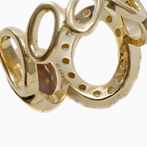 イタリア製 手掘り シェルカメオ リング フラワー SV925 5734-DL23