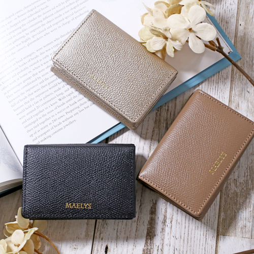 送料無料】財布/さいふ/サイフ 三つ折り/折り畳み 黒/ブラック  