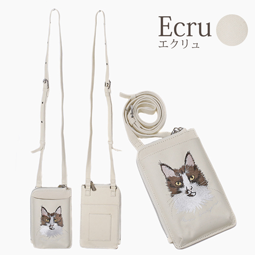 オシャレでかわいい スマートフォン ポーチ 猫 軽量 5739-MZ23
