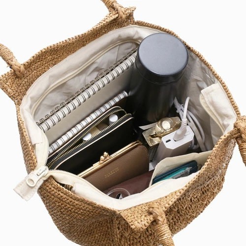 【送料無料】IVAHONA /イヴァオナ バッグ ハンドバッグ かごバッグ 鞄/BAG/かばん/カバン お出かけ サマーバッグ 春夏 ブラック ブラウン ラフィア コットン 編み込み 軽量 お洒落 かわいい レディース 記念日 お祝い 誕生日 プレゼント BETTY LOTUS 5763-IJ25