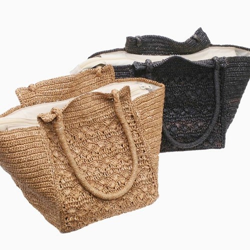 【送料無料】IVAHONA /イヴァオナ バッグ ハンドバッグ かごバッグ 鞄/BAG/かばん/カバン お出かけ サマーバッグ 春夏 ブラック ブラウン ラフィア コットン 編み込み 軽量 お洒落 かわいい レディース 記念日 お祝い 誕生日 プレゼント BETTY LOTUS 5763-IJ25