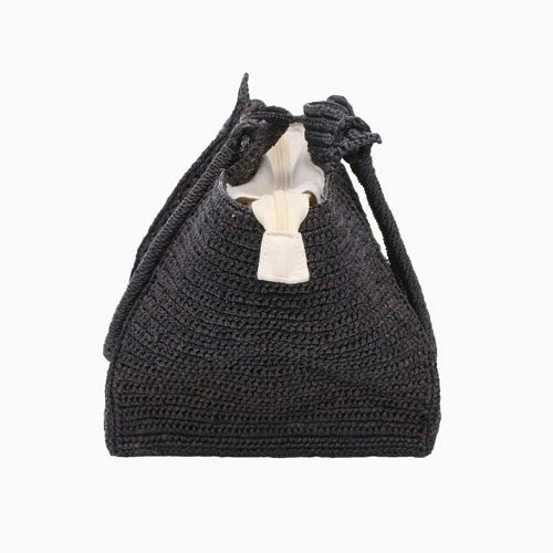 【送料無料】IVAHONA /イヴァオナ バッグ ハンドバッグ かごバッグ 鞄/BAG/かばん/カバン お出かけ サマーバッグ 春夏 ブラック ブラウン ラフィア コットン 編み込み 軽量 お洒落 かわいい レディース 記念日 お祝い 誕生日 プレゼント BETTY LOTUS 5763-IJ25