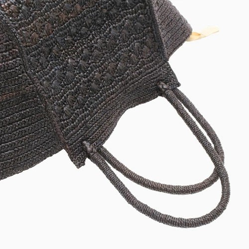 【送料無料】IVAHONA /イヴァオナ バッグ ハンドバッグ かごバッグ 鞄/BAG/かばん/カバン お出かけ サマーバッグ 春夏 ブラック ブラウン ラフィア コットン 編み込み 軽量 お洒落 かわいい レディース 記念日 お祝い 誕生日 プレゼント BETTY LOTUS 5763-IJ25