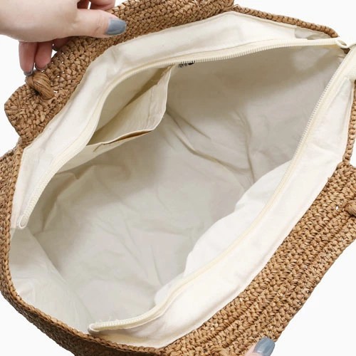 【送料無料】IVAHONA /イヴァオナ バッグ ハンドバッグ かごバッグ 鞄/BAG/かばん/カバン お出かけ サマーバッグ 春夏 ブラック ブラウン ラフィア コットン 編み込み 軽量 お洒落 かわいい レディース 記念日 お祝い 誕生日 プレゼント BETTY LOTUS 5763-IJ25