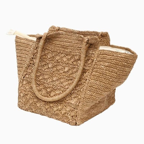 【送料無料】IVAHONA /イヴァオナ バッグ ハンドバッグ かごバッグ 鞄/BAG/かばん/カバン お出かけ サマーバッグ 春夏 ブラック ブラウン ラフィア コットン 編み込み 軽量 お洒落 かわいい レディース 記念日 お祝い 誕生日 プレゼント BETTY LOTUS 5763-IJ25