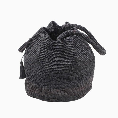 【送料無料】IVAHONA/イヴァオナ バッグ トートバッグ かごバッグ 鞄/BAG/かばん/カバン お出かけ サマーバッグ 春夏 ブラック ブラウン ラフィア コットン 編み込み 大容量 お洒落 かわいい レディース 記念日 お祝い 誕生日 プレゼント マダガスカル製 SAC XIAO 5764-IJ25