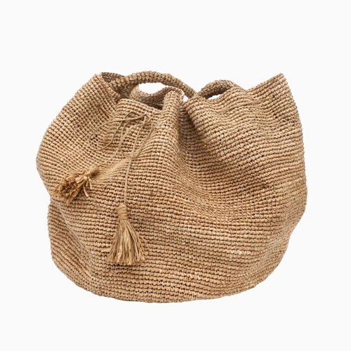 【送料無料】IVAHONA/イヴァオナ バッグ トートバッグ かごバッグ 鞄/BAG/かばん/カバン お出かけ サマーバッグ 春夏 ブラック ブラウン ラフィア コットン 編み込み 大容量 お洒落 かわいい レディース 記念日 お祝い 誕生日 プレゼント マダガスカル製 SAC XIAO 5764-IJ25
