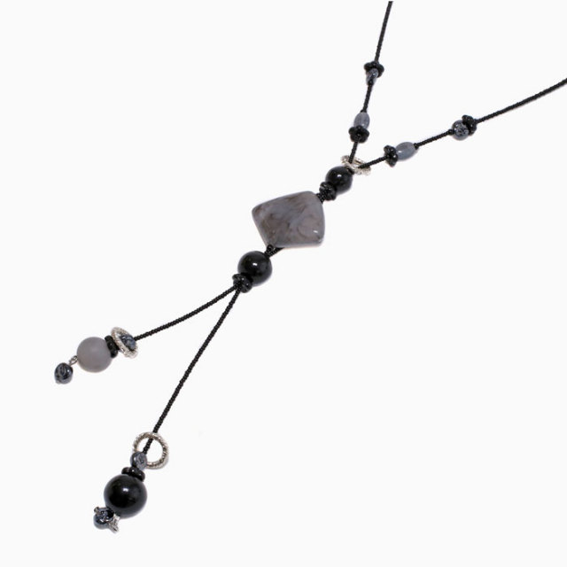 【アヴェ・カプリース】AVE CAPRICE ネックレス ブラック Yデザイン 6002-AV23