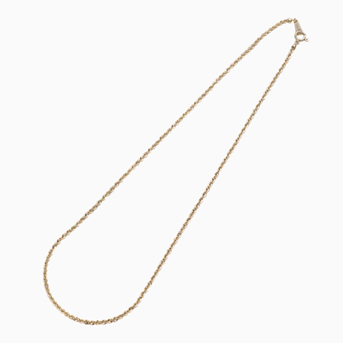 18金 K18 カットロープ ネックレス 42cm  6020-NM24