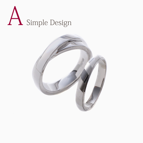 シルバー リング 2点セット シンプル デザイン 6023-XS22