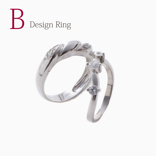 シルバー リング 2点セット シンプル デザイン 6023-XS22