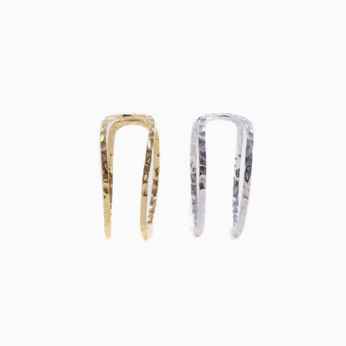 【クリックポスト対応】日本製 シルバー925 C型デザイン リング 選べる シルバー ゴールド　6026-UK22