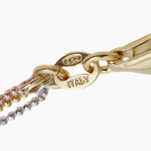 DIBI シルバー925 3連 スリーカラー ブレスレット 6042-DB24