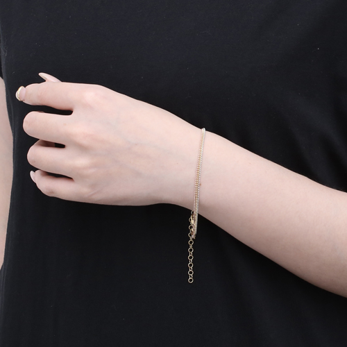 DIBI シルバー925 3連 スリーカラー ブレスレット 6042-DB24