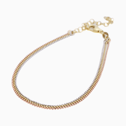 DIBI シルバー925 3連 スリーカラー ブレスレット 6042-DB24