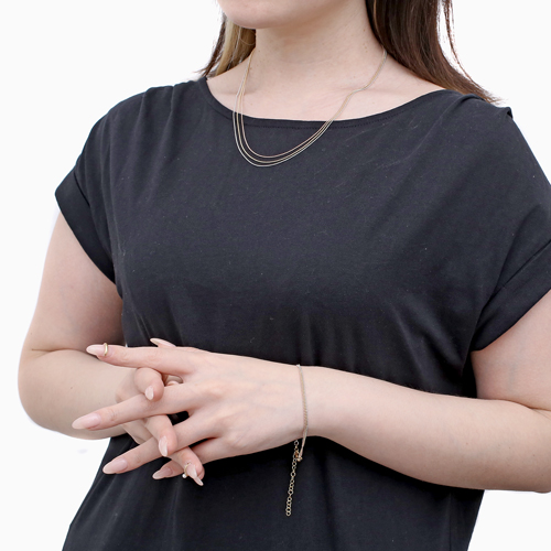 DIBI シルバー925 3連 スリーカラー ブレスレット 6042-DB24