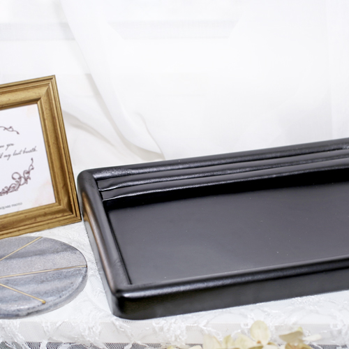 リング差し ジュエリートレー ブラック 合皮 6050-OK24