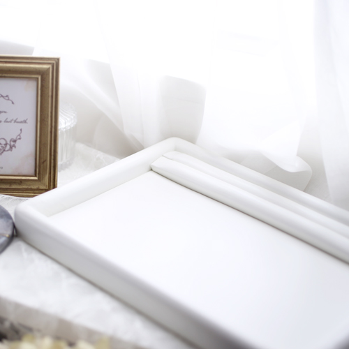 リング差し ジュエリートレー ホワイト 合皮 6051-OK24