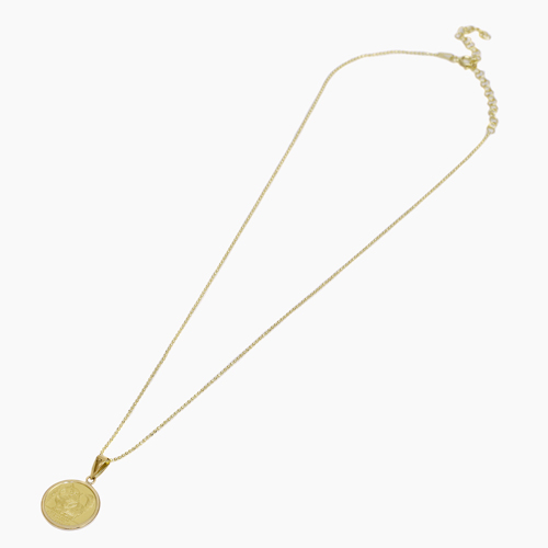 バースミント製造 純金 コイン ペンダント (キャット) 6061-HG24