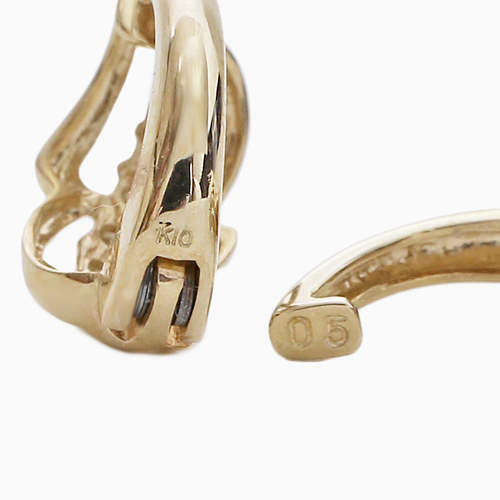 10金 ピアリング イヤークリップ ダイヤモンド 0.05ct 6068-UK24