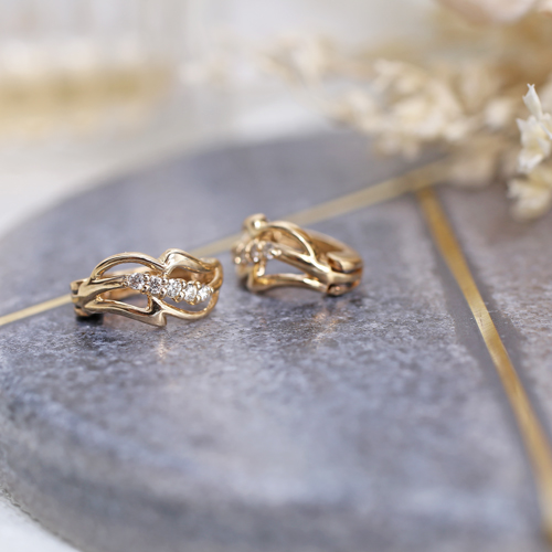 10金 ピアリング イヤークリップ ダイヤモンド 0.05ct 6068-UK24